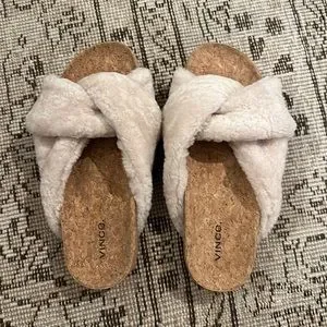 Vince Shoes Vince Goran Genuine Shearling Slipper Size 7m